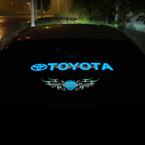 EL car sticker, EL animation sticker for car Toyoto brand