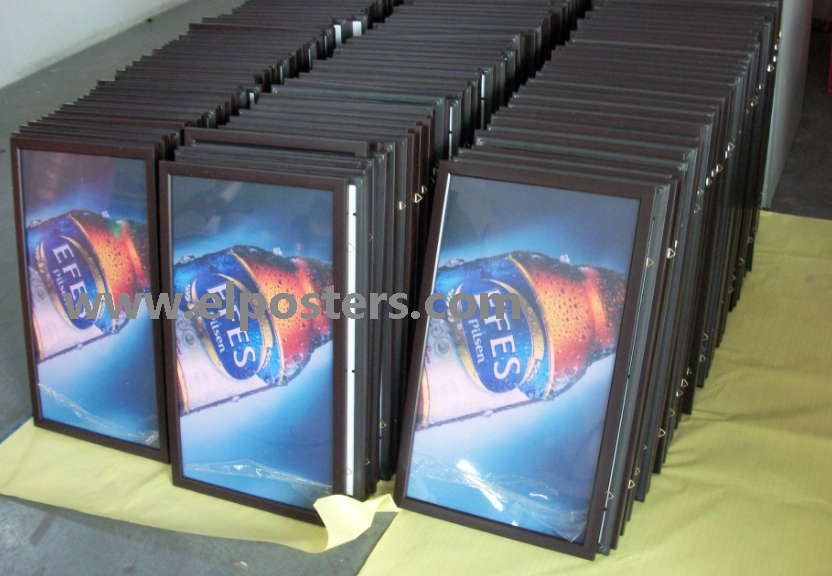 EL light box with aluminium frame