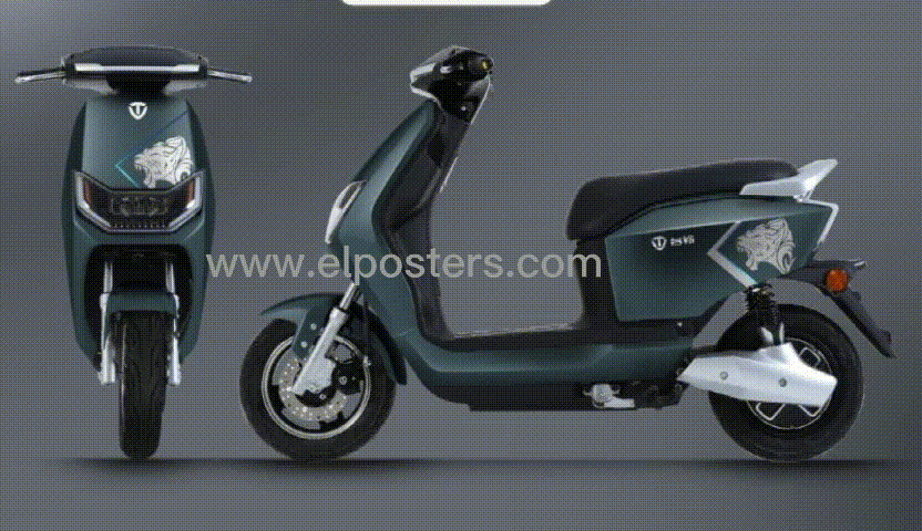 EL Stickers on motorcycle, EL panel on motorcycle