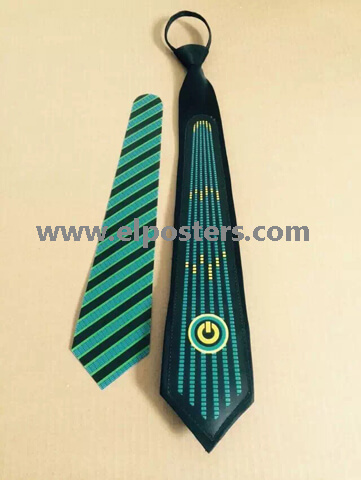 electroluminiscent tie, animation tie