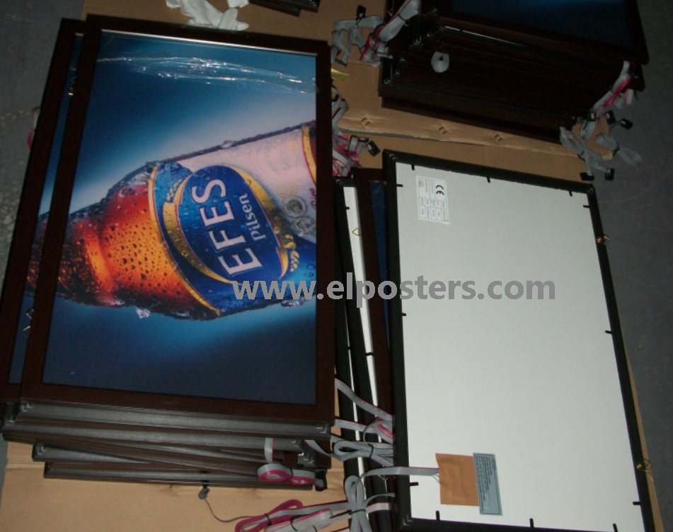 EL light box installed on a wall