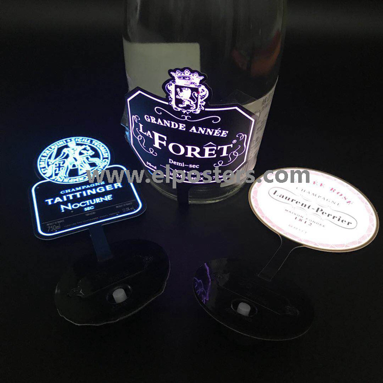 EL animated sticker for Wine bottles, EL bottle animation stickers