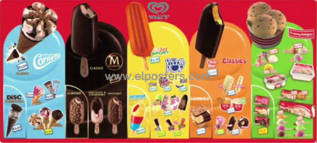 EL advertising poster for Walls ice cream season promotion