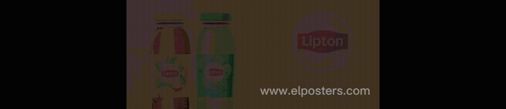 EL advertising poster for Lipton brand promotion, EL animated panel for Lipton marketing